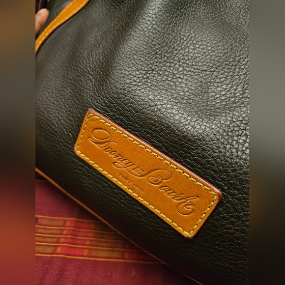 DOONEY BOURKE Florentine Kristen Black Leather Shoulder Tote Bag - Picture 4 of 16